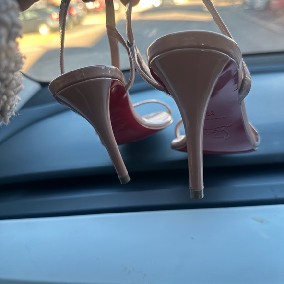 Christian Louboutin Nude Strappy Heels - Picture 3 of 7